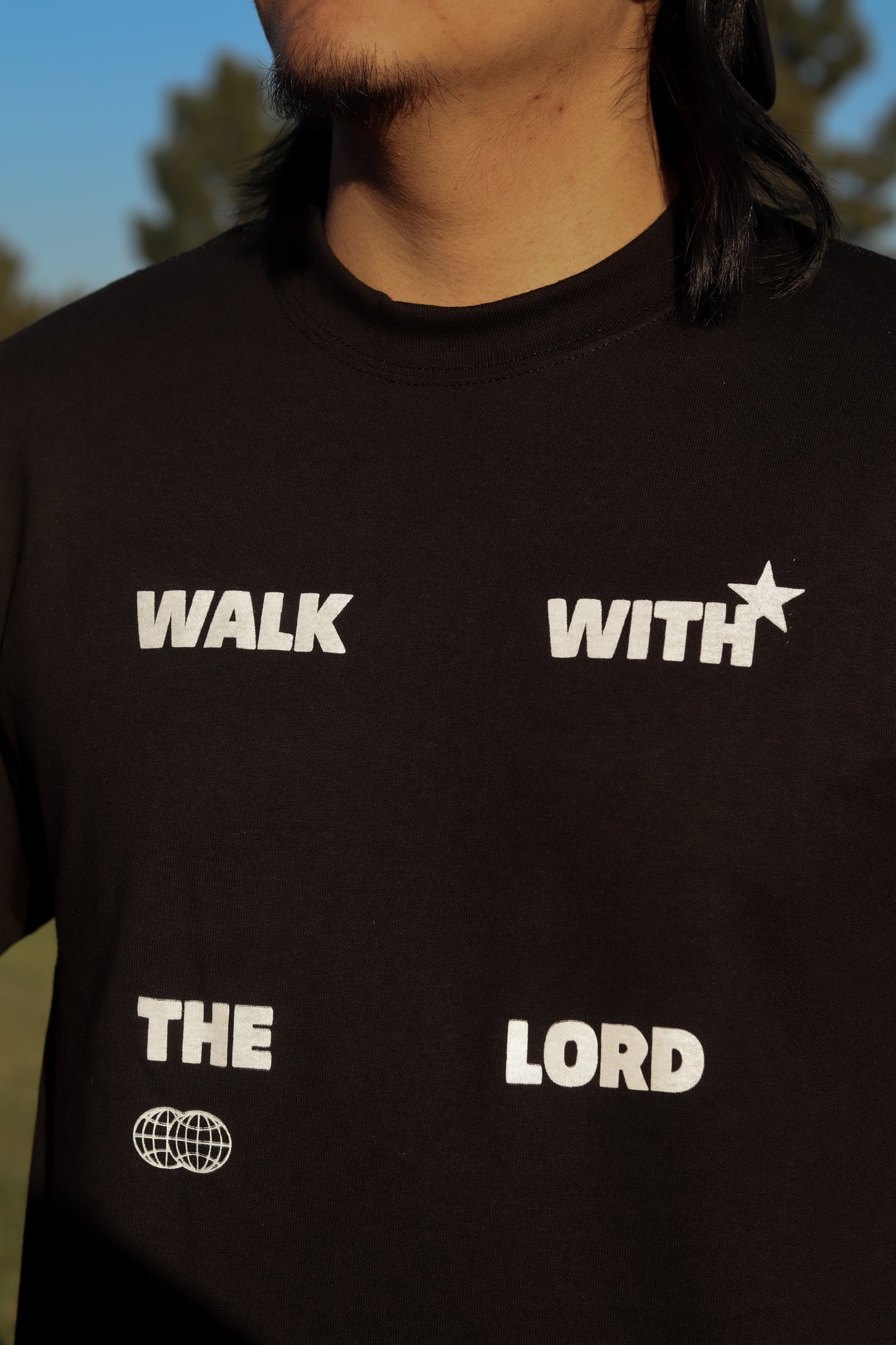 Walk With The Lord Heavyweight Tee - Black