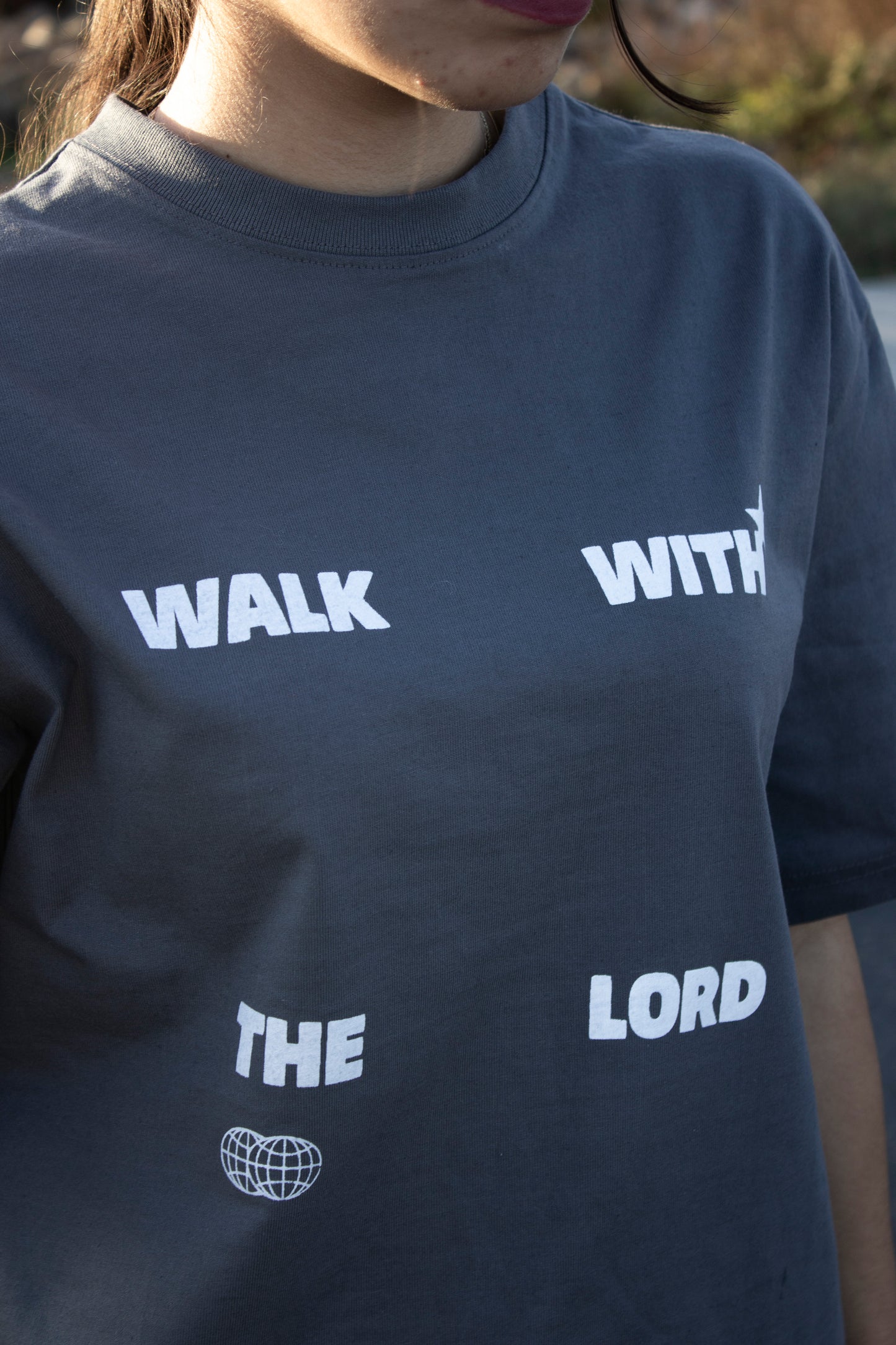 Walk With The Lord Heavyweight Tee - Charcoal