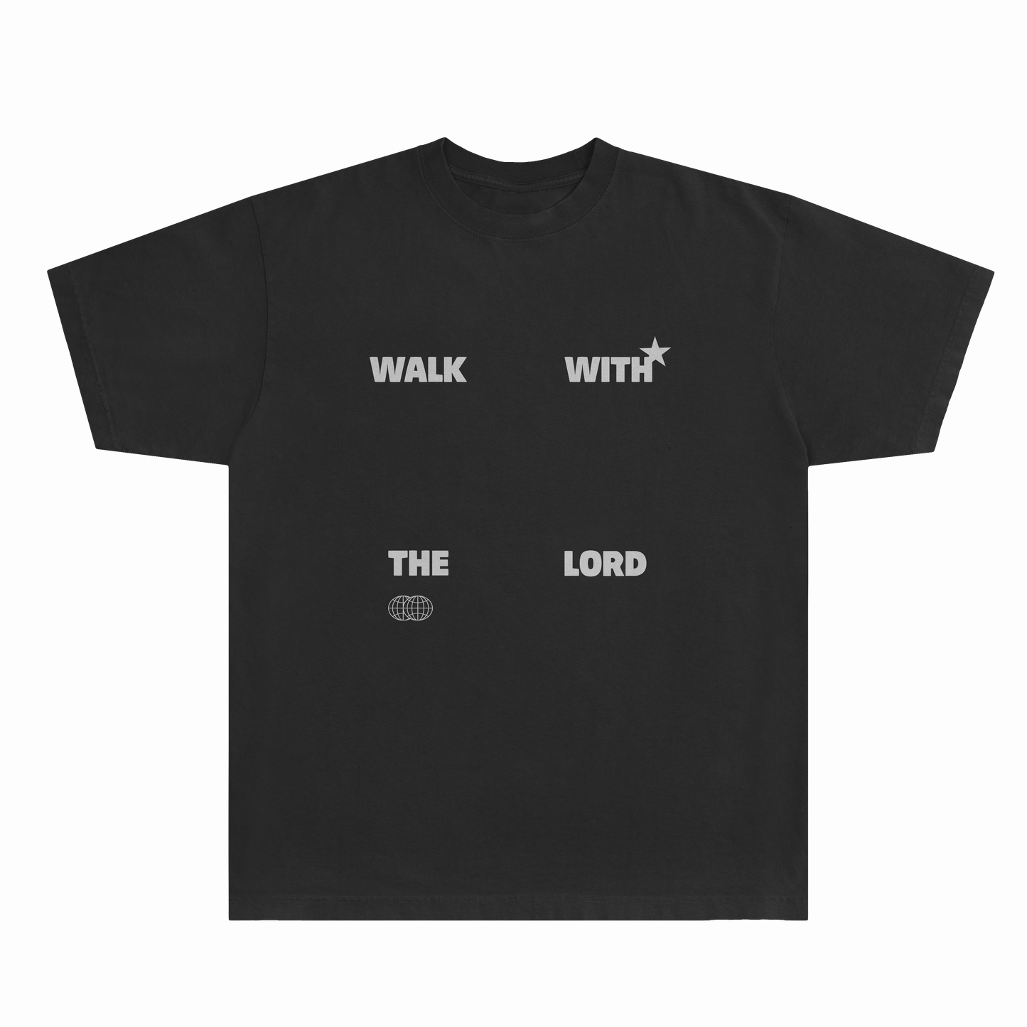 Walk With The Lord Heavyweight Tee - Charcoal