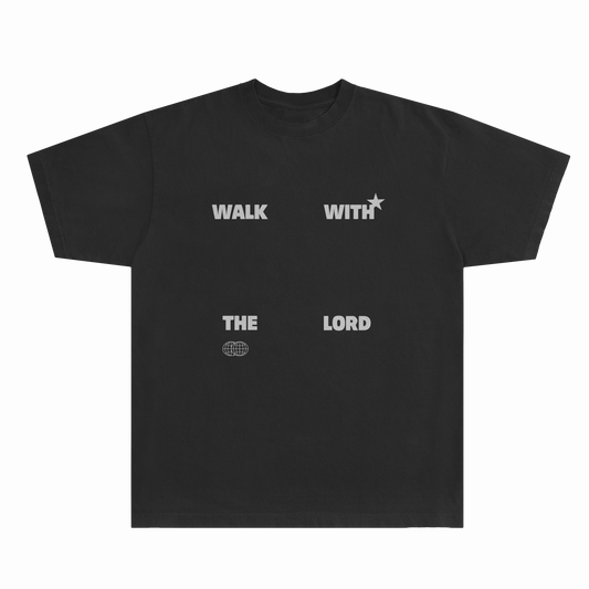 Walk With The Lord Heavyweight Tee - Charcoal