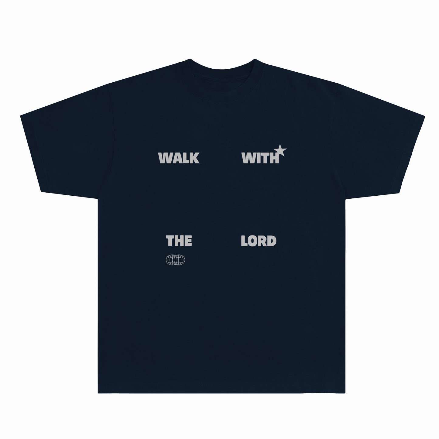 Walk With The Lord Heavyweight Tee - Navy