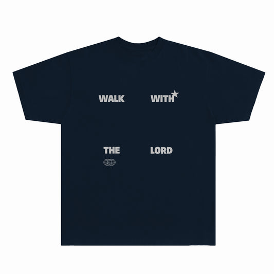 Walk With The Lord Heavyweight Tee - Navy