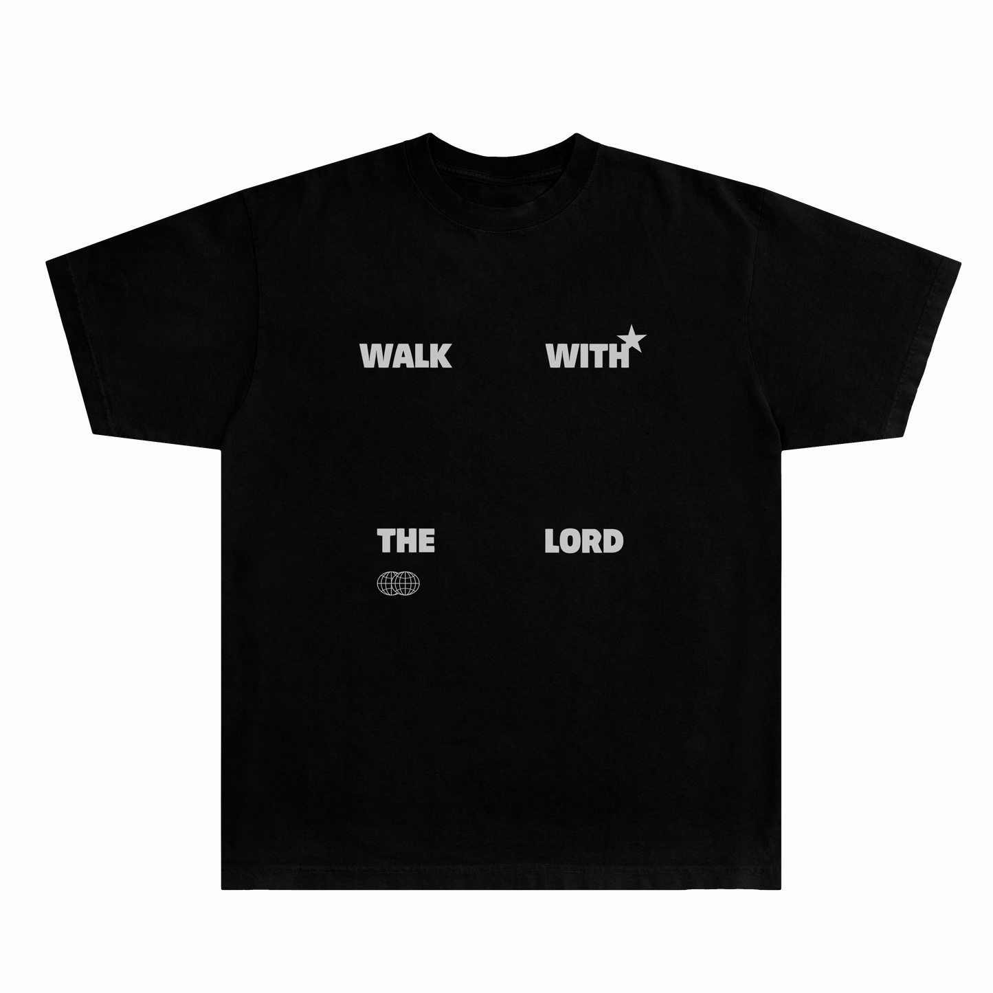 Walk With The Lord Heavyweight Tee - Black