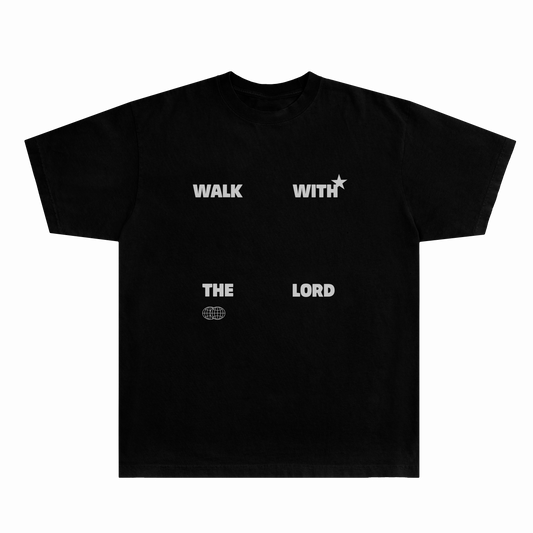 Walk With The Lord Heavyweight Tee - Black