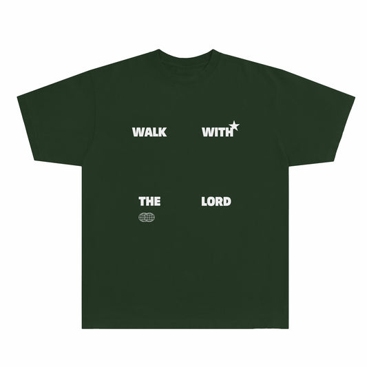 Walk With The Lord Heavyweight Tee - Olive Green